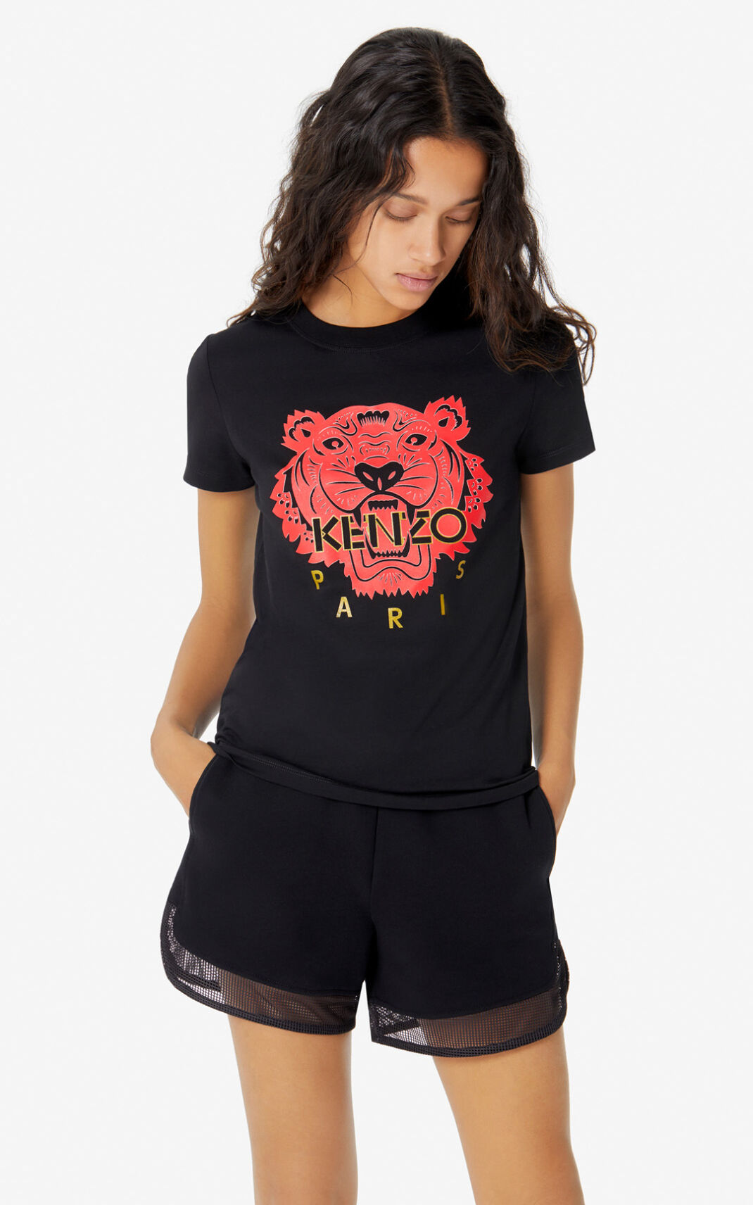 Camiseta Kenzo Tiger Feminino - Pretas | 172LESAKF